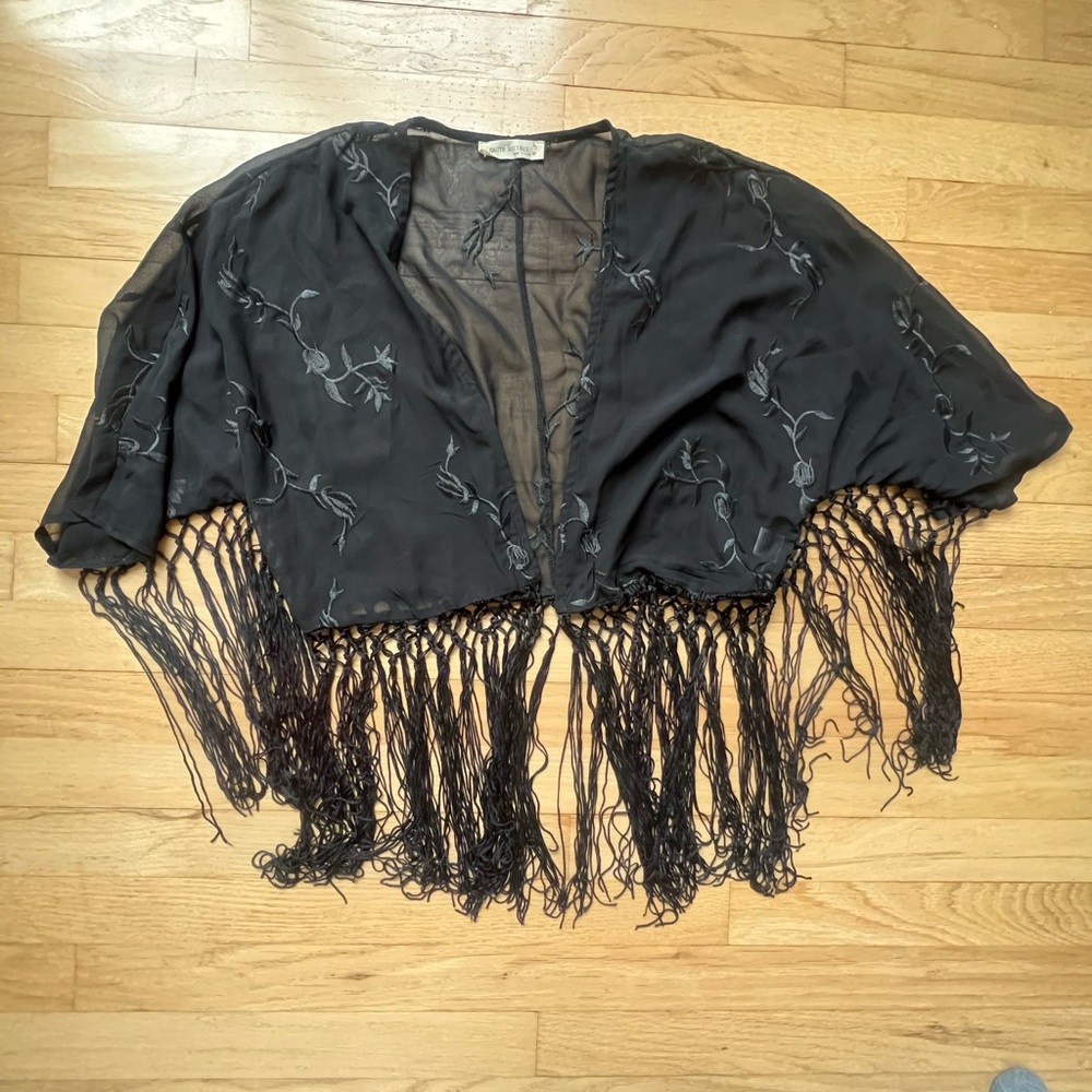 Haute Society Cropped sheer beach cover up - Black - never worn